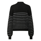 Lizz Turtleneck Pullover black silver stripe