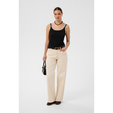 Lizza Contrast Knit Top Black Deep