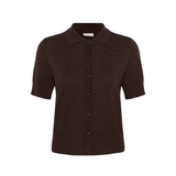 Lizza Polo Cardigan Coffee Bean