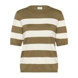 Lizza Striped Knit Dusky G. W. Chalk Wide Stripe