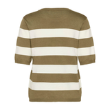 Lizza Striped Knit Dusky G. W. Chalk Wide Stripe