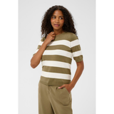 Lizza Striped Knit Dusky G. W. Chalk Wide Stripe