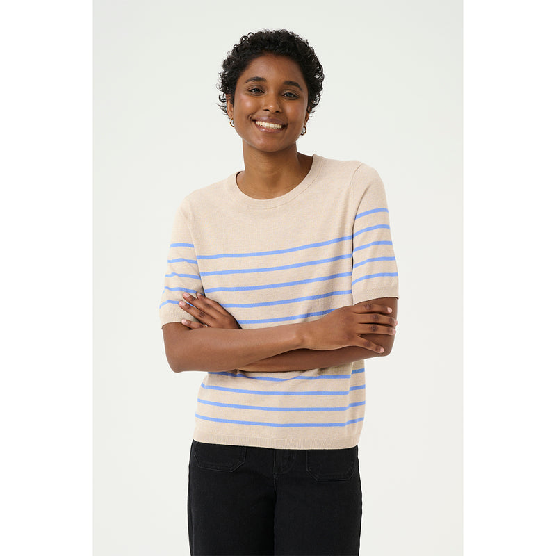 Lizza striped knit Feather Gray/ Blue