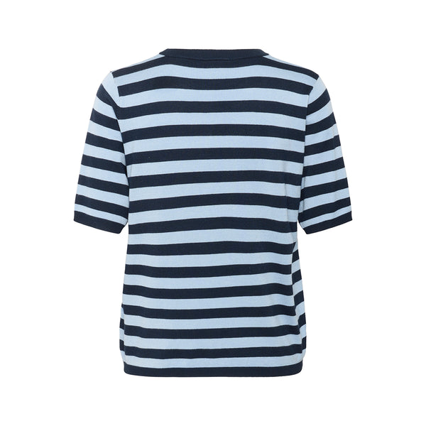 Lizza striped knit midnight/ soft chambray stripe