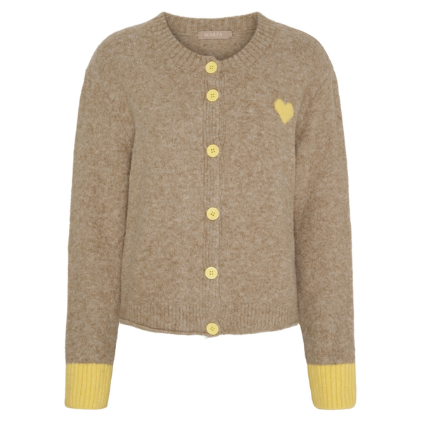 Marta Du Château KNA052 Calla Knit Fango/yellowW057