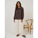 Marta du Château 8943P Verona Blouse Coffee