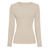 Marta du Cháteau 49066 Josiane LS Tee Beige/Greggio (Pre-ordre. Forventet levering midt/slut uge 35)
