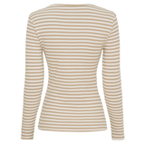 Marta du Cháteau 49066 Josiane LS Tee Beige/Greggio (Pre-ordre. Forventet levering midt/slut uge 35)