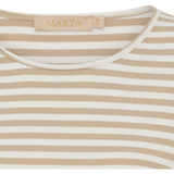 Marta du Cháteau 49066 Josiane LS Tee Beige/Greggio (Pre-ordre. Forventet levering midt/slut uge 35)