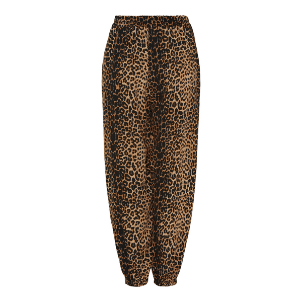 Bløde Leopard bukser med elastik i livet og i benene