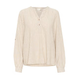 Milia blouse chinchilla/chalk stripe