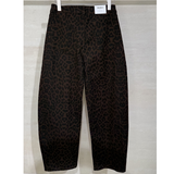 Mora Balloon Jeans Leopard Dark Maroon