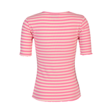 Natalia SS Blouse Pink Rose Stripe