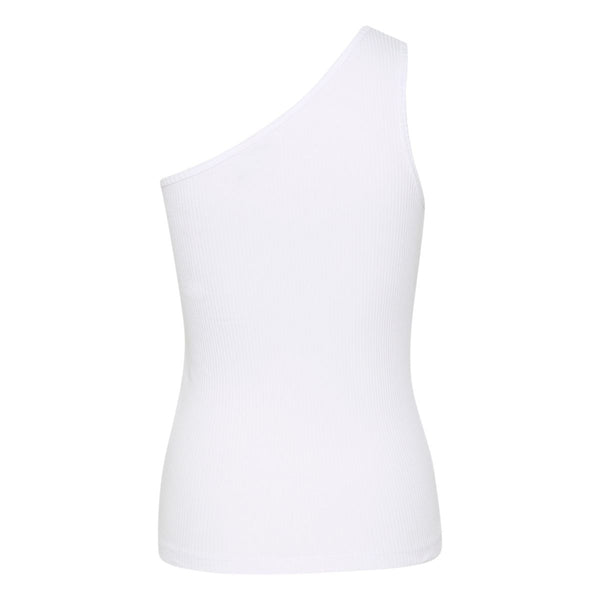 Pia one shoulder top optical white