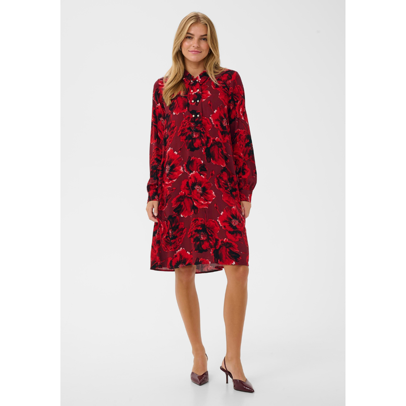 Rachel Elitha Short Dress Red Flower