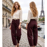 Silje Balloon Jeans Burgundy (Pre-ordre)