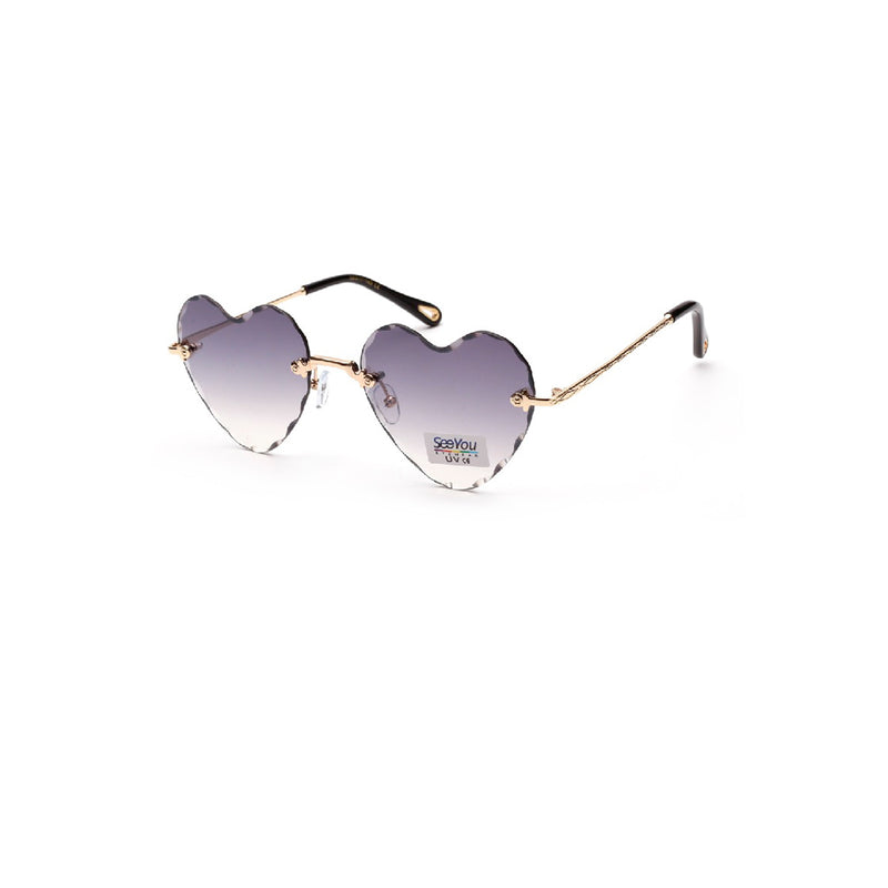 Solbriller med hjerteglas grå SY9138