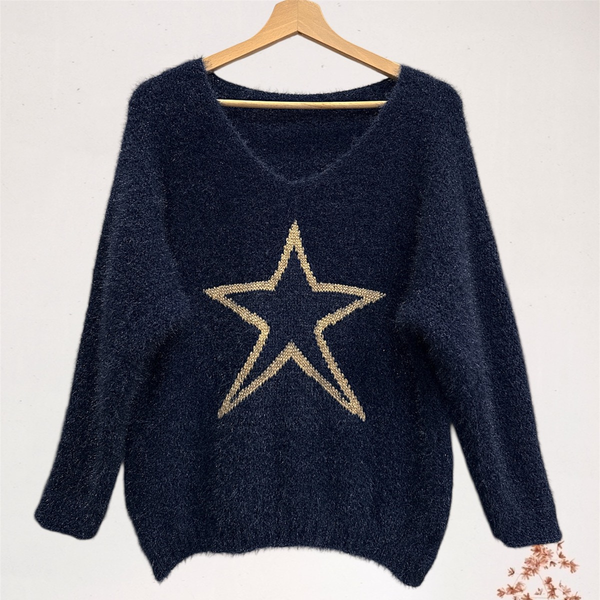 Star knit navy