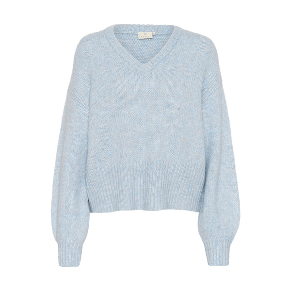 Trina LS pullover celestial blue melange