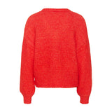 Trina LS pullover fiery red melange