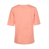 Ulla SS V-neck T-shirt Pale Peach