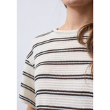 Veda-SS1 Top 19788 Cream Stripes