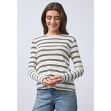Veda LS Top 19790 Cream Stripes