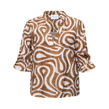 Venny SS5 Blouse 19730 Brown Ethnic