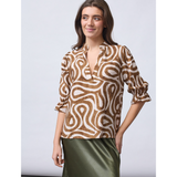 Venny SS5 Blouse 19730 Brown Ethnic