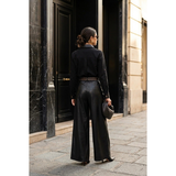 Vilda PU Leather Pants Black