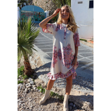 Wennise SS Frill Dress Pink Paisley