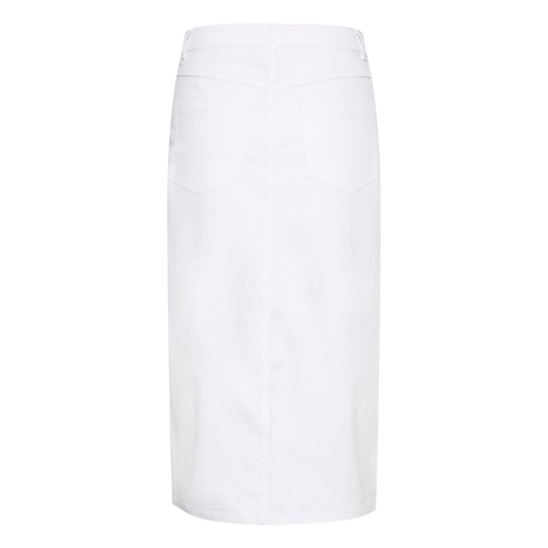Zelina long denim skirt hvid
