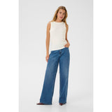 Carna Rhinestone Top Chalk