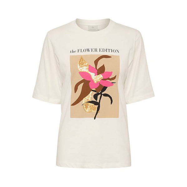Cate t-shirt chalk/flower print