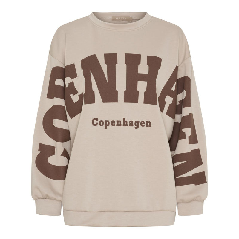 Marta du Cháteau Hibiscus SweatShirt Beige