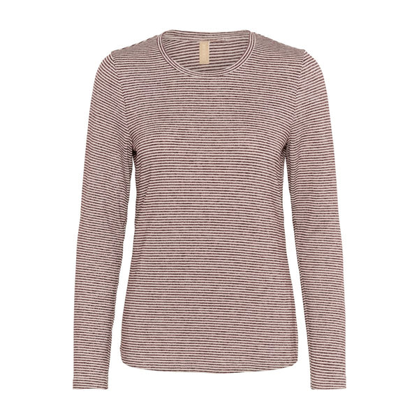 Alexandra Jersey LS T-Shirt Bordeaux/Creme