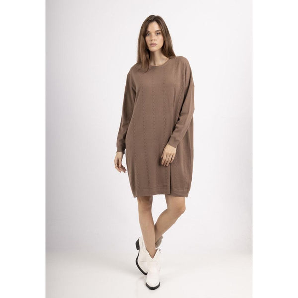 Ellie Knit Dress Brown