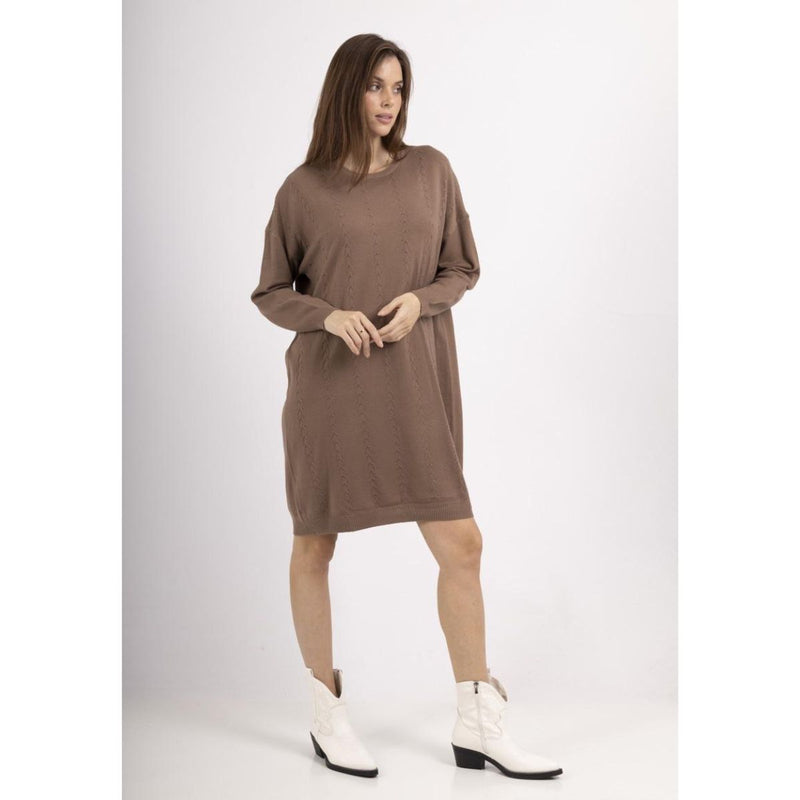 Ellie Knit Dress Brown