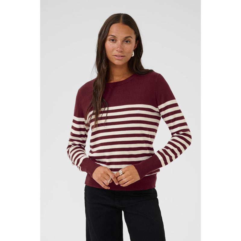 Lizza Striped Knit Pullover Windsor/Turtledove