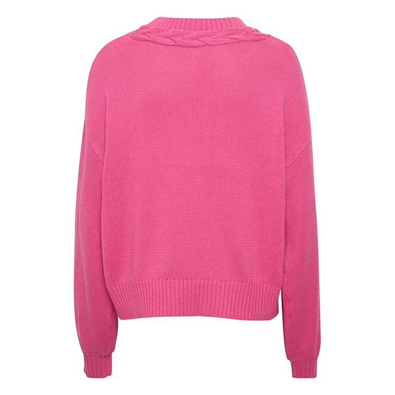 Neva knit pullover shocking pink