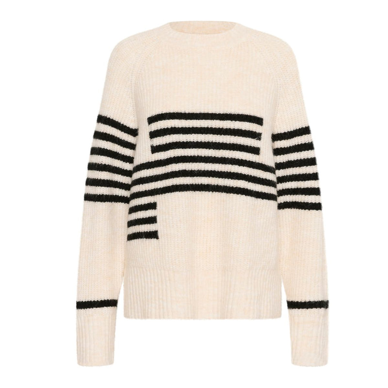 Nicky Stripe Pullover Offwhite/Black