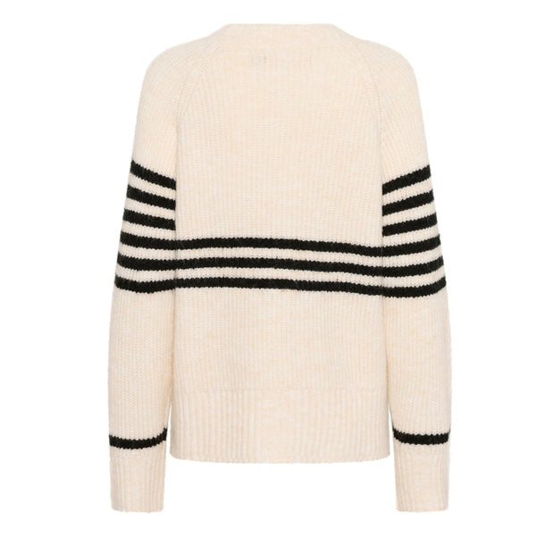 Nicky Stripe Pullover Offwhite/Black