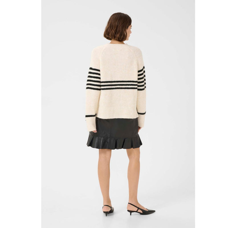 Nicky Stripe Pullover Offwhite/Black