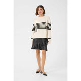 Nicky Stripe Pullover Offwhite/Black