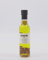 Roterende olive oil lemon set fra alle vinkler