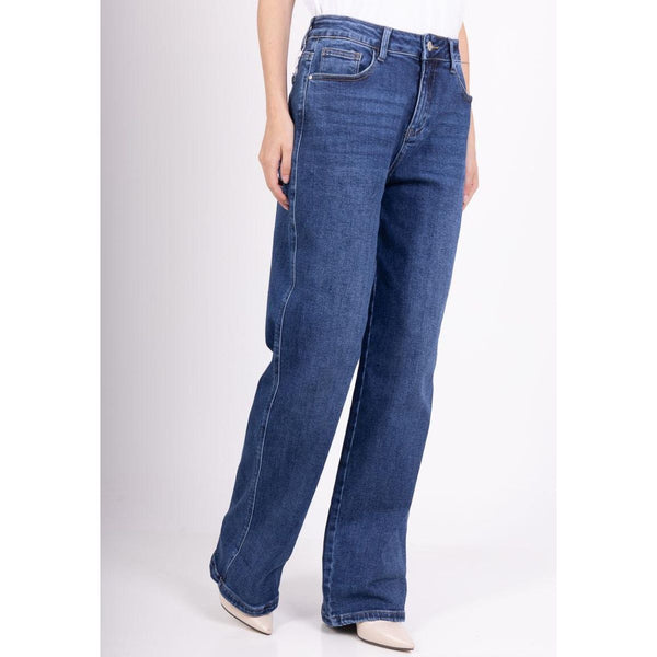 Sally Wide Leg Jeans Medium Blue