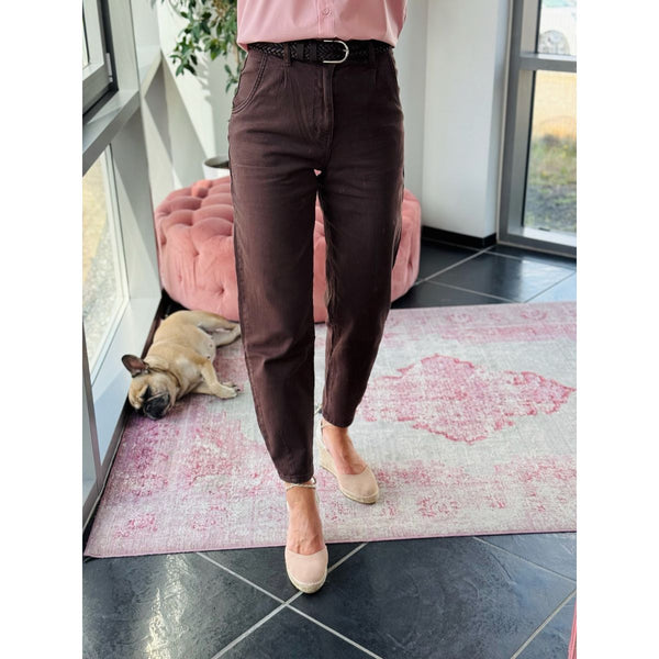 Tatiana Balloon Jeans Dark Brown