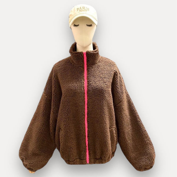 Teddy Jacket Long Sleeve Chocolate
