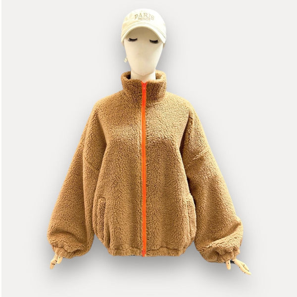 Teddy Jacket Long Sleeve Camel