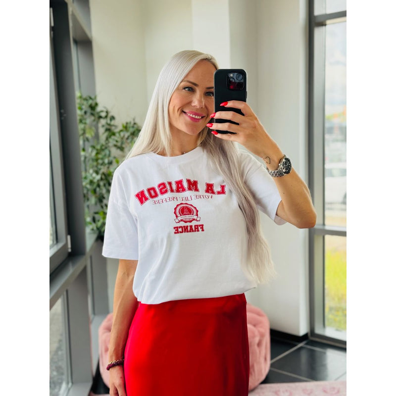 Adelina T-Shirt Optical White / Red